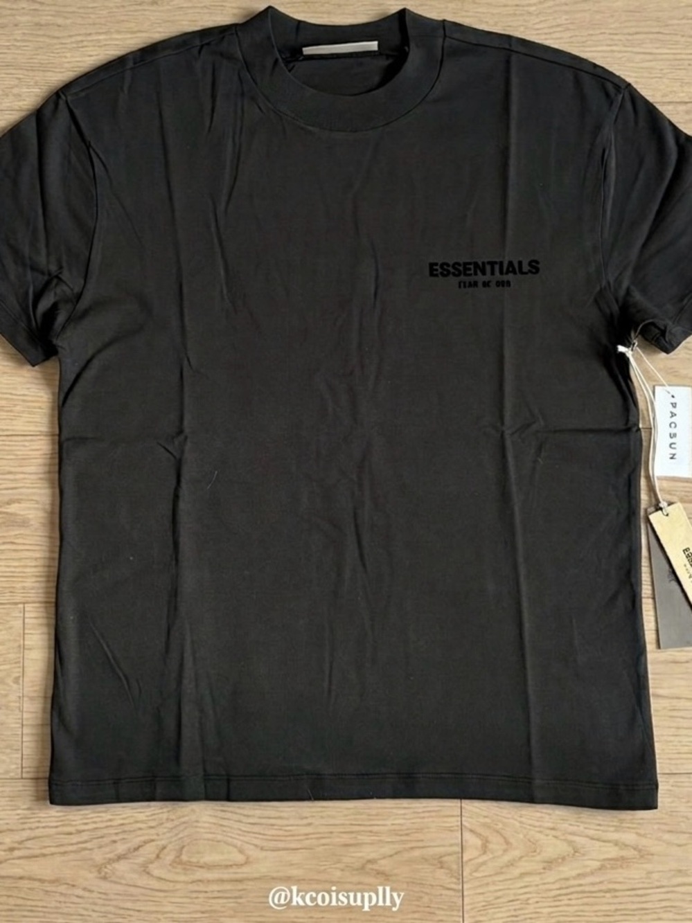 Essentials Black Short Sleeve Logo Tee